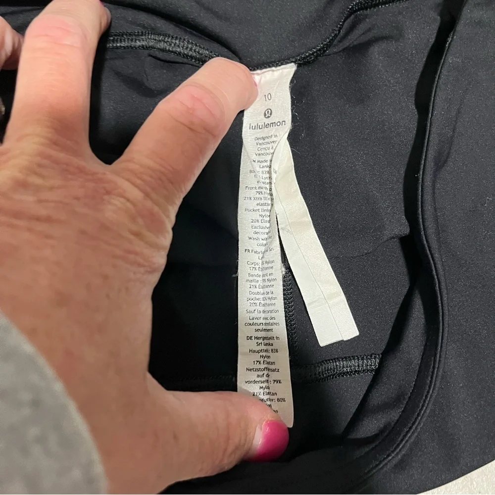 Lululemon Colour Me Ombré Tights Gray Obsidian Mesh Size 10 28” - Picture 8 of 9